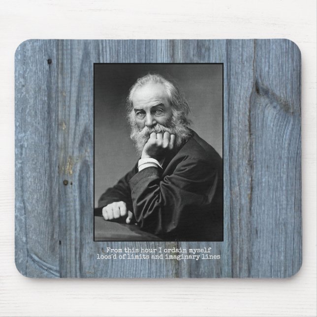 "Begränsar Loos'd av" det lantliga Walt Whitman Musmatta (Framsidan)