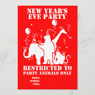 Begränsat till djur i party inbjudningar