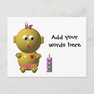 BEGRÄNSNING AV FLICKA MED 1 FLASKA VYKORT