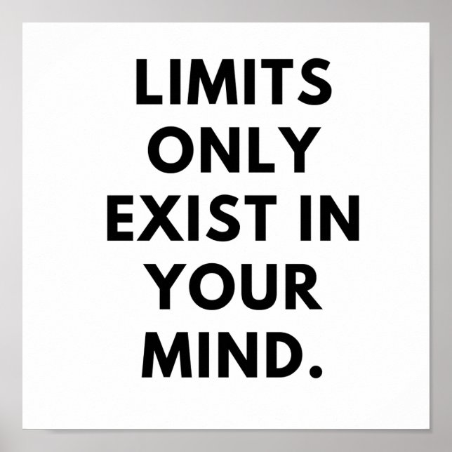 Begränsningar finns bara i ditt sinne poster (Framsidan)