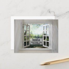 Begränsningar ökar min frihet - Motiveringsbekräft Vykort