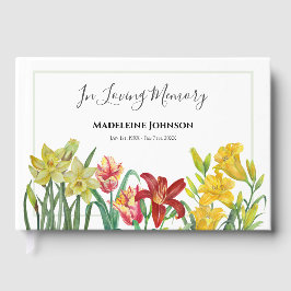 Begravad en Watercolor Vår Bloom Gästböcker