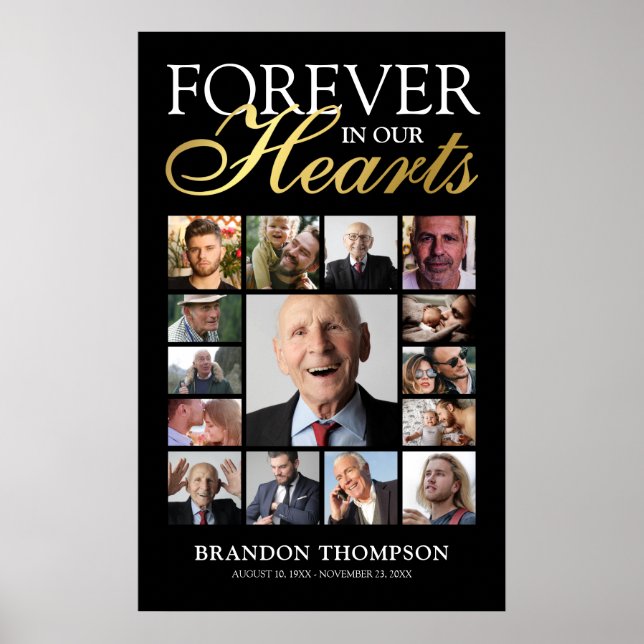 Begravning 15 Foto Minnesgudstjänst Poster (Framsidan)