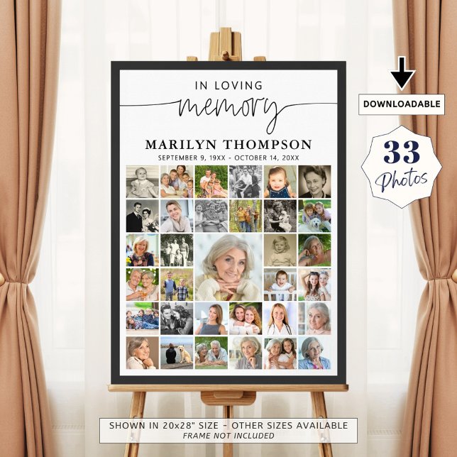 Begravning 33 Fotokollage manus Till min älskade m Poster (Skapare uppladdad)