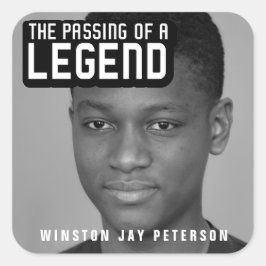 Begravning av en förklarad modern text mono fyrkantigt klistermärke