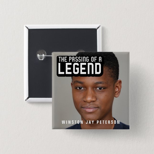 Begravning av en förklarad modern text mono knapp (Framsida & baksida)