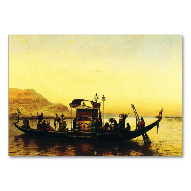 Begravning av en mumie på Nilen av Frederick Arthu Bordsnummer (Framsidan)