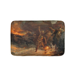 begravning av en viking (av Frank Dicksee) Badrumsmatta