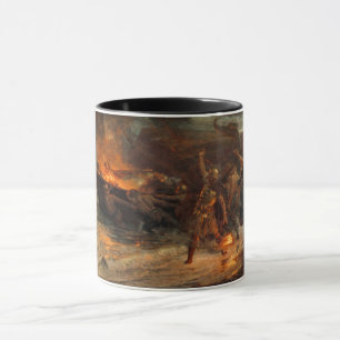 begravning av en viking (av Frank Dicksee) Mugg