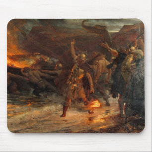 begravning av en viking (av Frank Dicksee) Musmatta