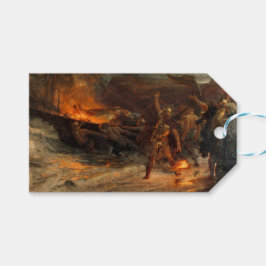 begravning av en viking (av Frank Dicksee) Presentetikett