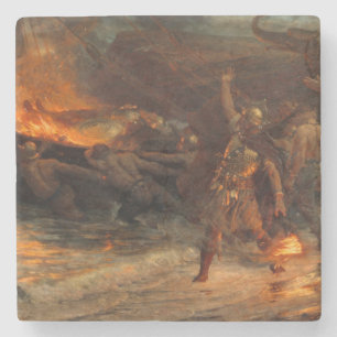 Begravning av en Viking (av Frank Dicksee) Stenunderlägg