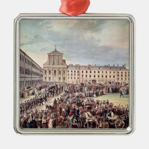 Begravning av Ludwig Van Beethoven i Wien Julgransprydnad Metall