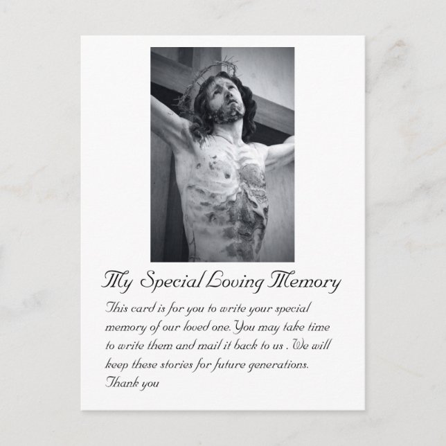 Begravning Bröllop Speciellt Minneskort Vykort (Framsida)