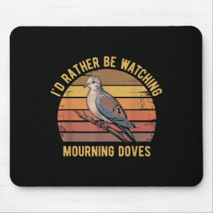 Begravning Dove Bird Älskare Vintage Retro Sunset Musmatta
