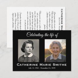 Begravning eller minnesstund Dubbelbild