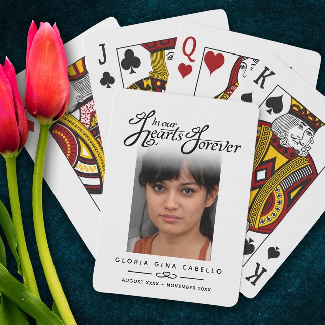 Begravning i våra hjärtan, vita fotominnesmärken casinokort (Skapare uppladdad)