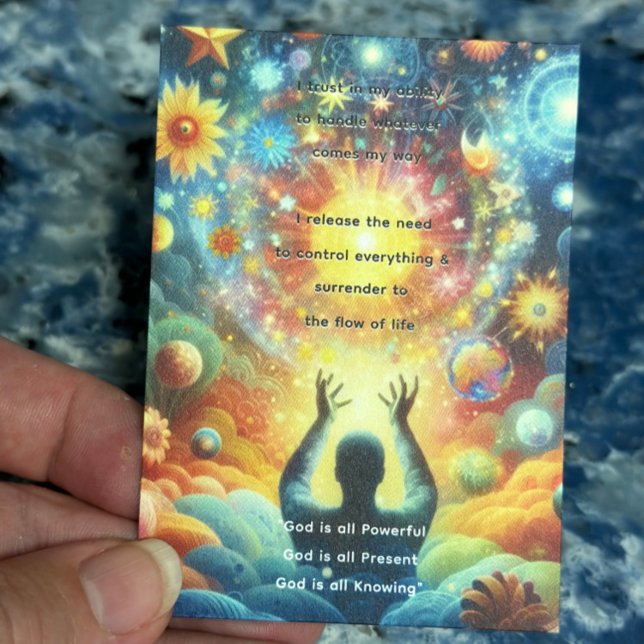 Begravning / Minneskort för bönen Visitkort (Prayer Card Bookmark for Funeral, Memorial or Celebration of Life)