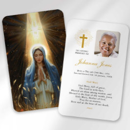 Begravning Sorg Ave Maria Bön Sympatikort Visitkort
