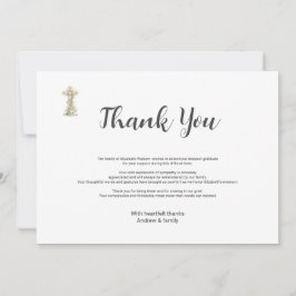 Begravning Sorg Enkel Blommig Kors Tack