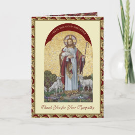 Begravning Sympati Tack Jesus Goda Herde Kort