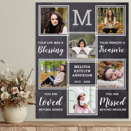 Begravning Till min älskade minne Foto Collage Min Poster