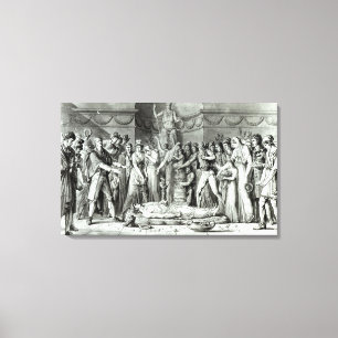 Begravningen av Jean Paul Marat Canvastryck
