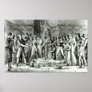 Begravningen av Jean Paul Marat Poster