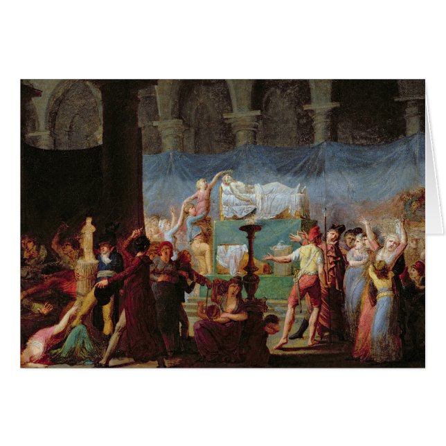 Begravningen av Marat i den forntida kyrkan Hälsningskort (Framsidan Horizontal)