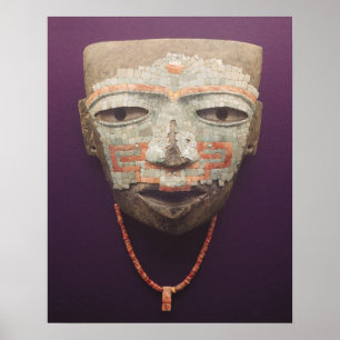 Begravningen maskerar från Teotihuacan Poster