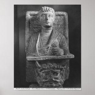 Begravnings- lättnad av Athenourou, från Palmyra Poster