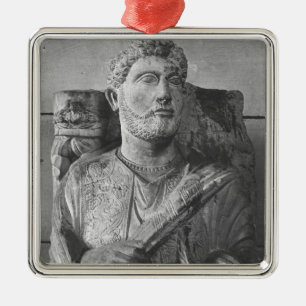 Begravnings- lättnad av Jarhai, från Palmyra, Julgransprydnad Metall
