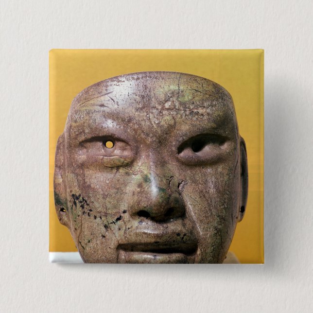 Begravnings- maskera, Olmec, från Mexico Knapp (Framsida)