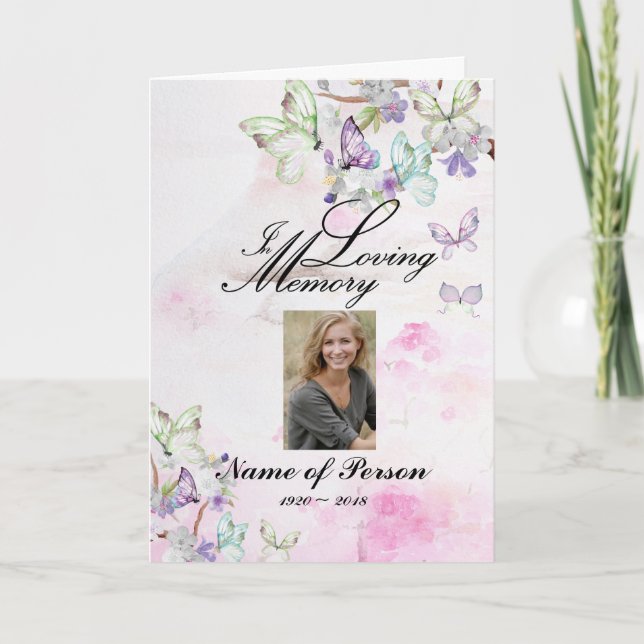 Begravnings- program för körsbärsröda (Framsida)