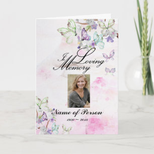 Begravnings- program för körsbärsröda