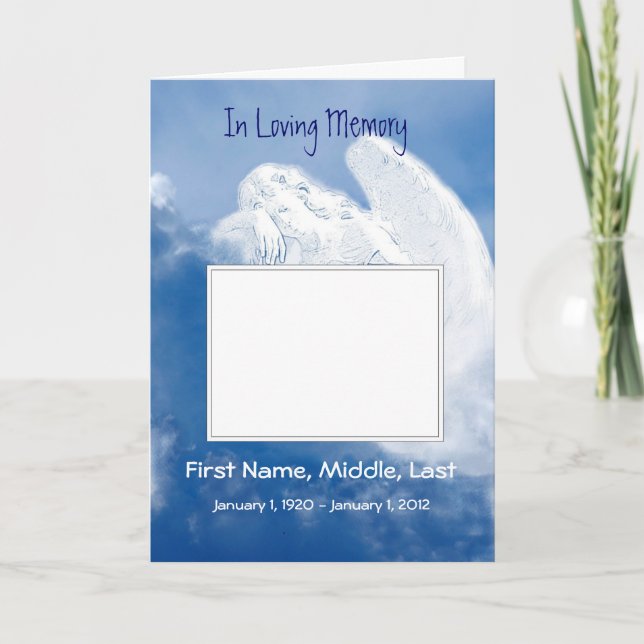 Begravnings- programängel, Scripture, kristen Program (Framsida)