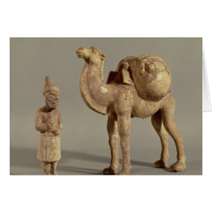 Begravnings- statuettes av en laden kamel hälsningskort