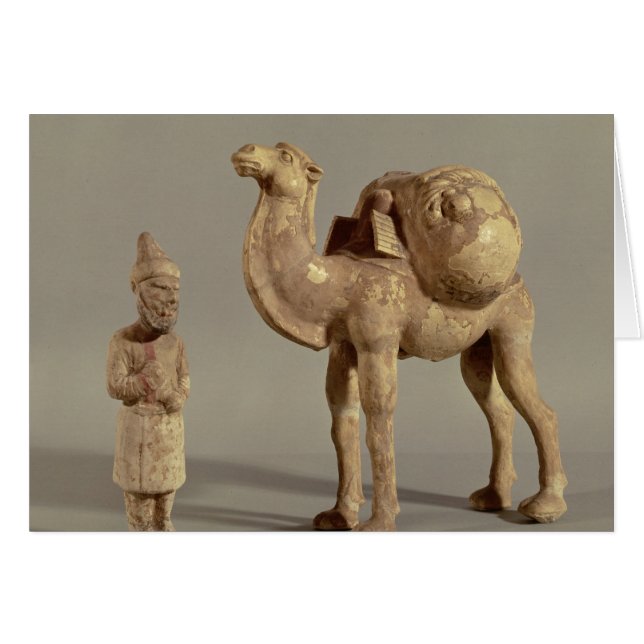 Begravnings- statuettes av en laden kamel hälsningskort (Framsidan Horizontal)