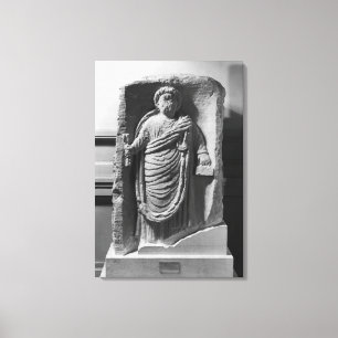 Begravnings- stela av en notary, från Deux-Sevres Canvastryck