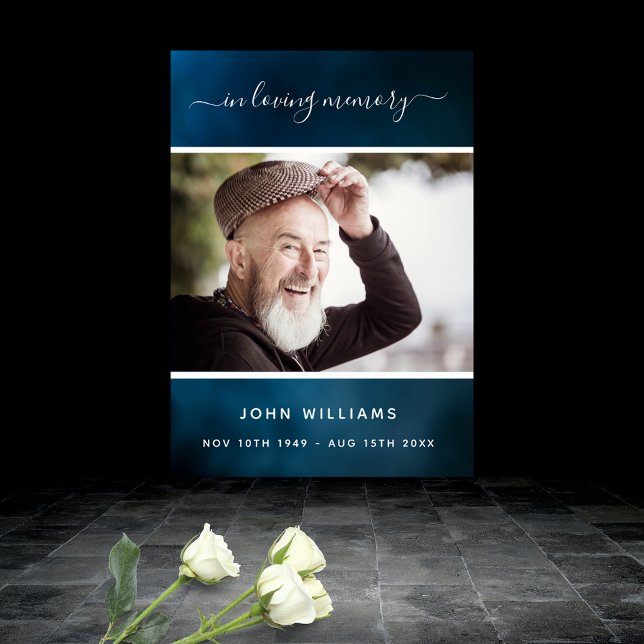 Begravningsblå himmel foto minnes välkommen poster (Skapare uppladdad)