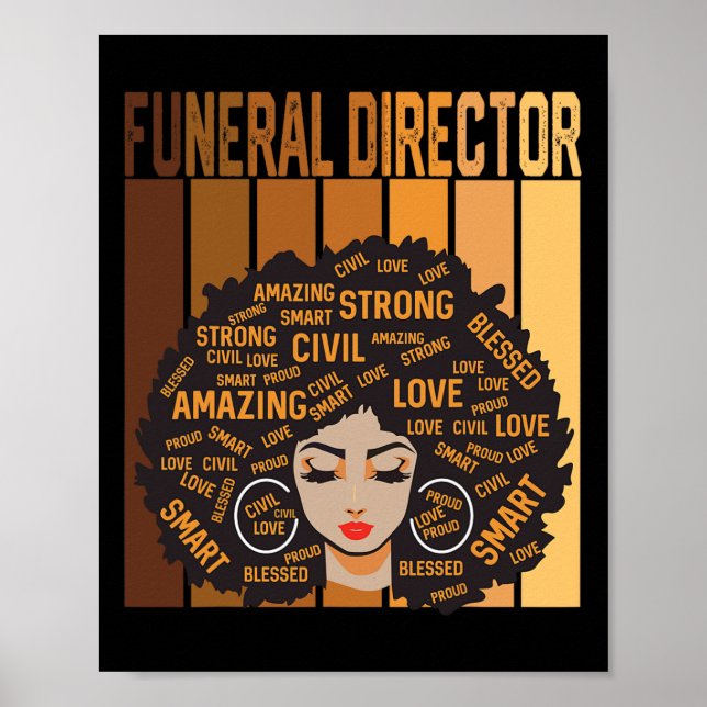 Begravningsentreprenör Afroamerikanska Kvinnor Sva Poster (Framsidan)
