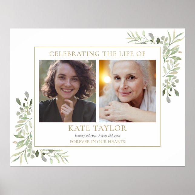 Begravningsfirande av liv 2 Foto Poster (Framsidan)