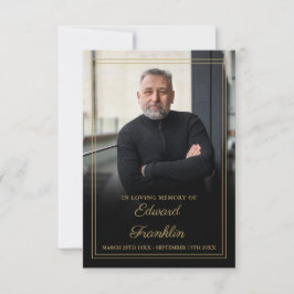 Begravningsfirande Av Livsfoto Bönkort