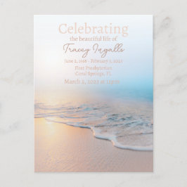 Begravningsfirande för liv vid Ocean Beach Vykort