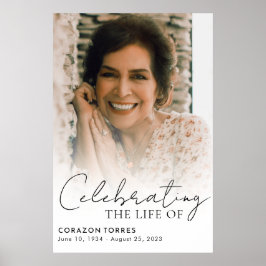 Begravningsfirande för Namn Foto Begravning Poster