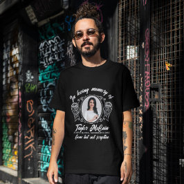 Begravningsfoto Minne: Anpassade skjortor med foto T Shirt