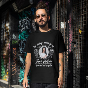 Begravningsfoto Minne: Anpassade skjortor med foto T Shirt