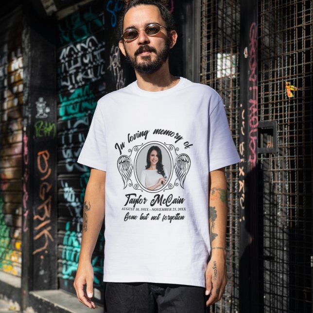 Begravningsfoto Minne: Anpassade Tröjor med Foto  (Honor Their Memory: Personalized Memorial Shirts)