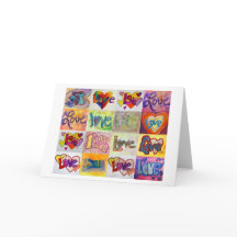 Begravningskort eller anteckningskort för Kärlek O