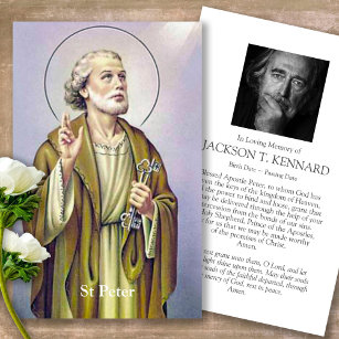 Begravningskort för den katolska S:t Peter Prayer Visitkort